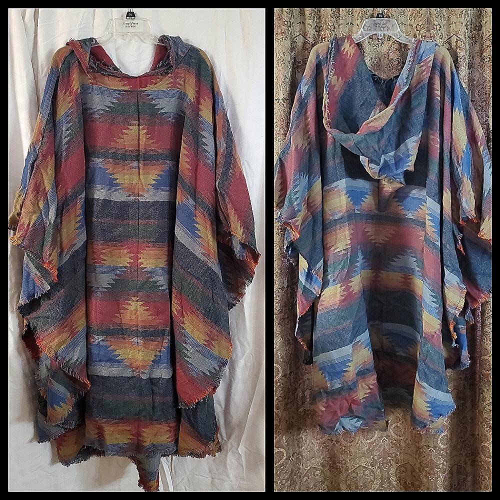 Roleplay Larp Boho Fantasy Elf Cloak Poncho Shawl